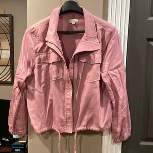 Loft Dusty lavender drawstring utility jacket